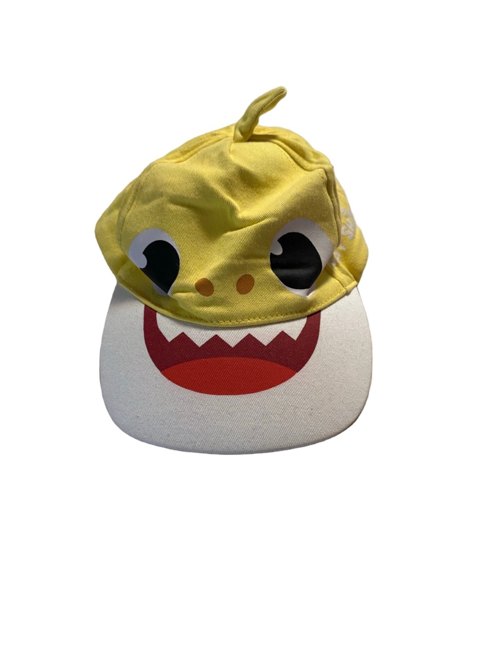 Toddler Yellow and White Baby Shark Baseball Hat Size 2-3x
